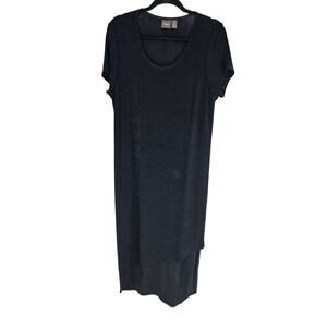 Chico's Travelers Women's Black Scoop-Neck Short Sleeve T-Shirt Dress Size 2 (M)